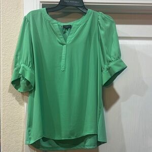 Ann Taylor Factory Women's Green Blouse-sz M